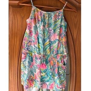 Lilly Pulitzer Girls Shorts/Sleeveless Floral Romper Size 12-14
